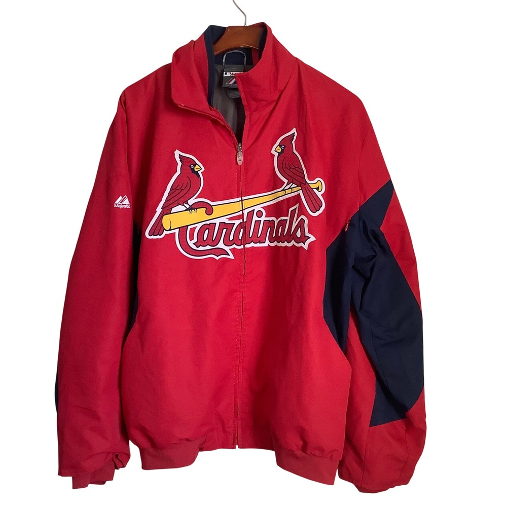 Majestic St. Louis Cardinals MLB Authentic Collection Red Full Zip Jacket XL